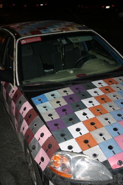 003 066.jpg - 3 1/2 inch diskettes all over this car
